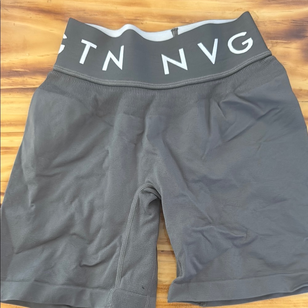 NVGTN Gray Bike Shorts with Compression Fit and Modern Design